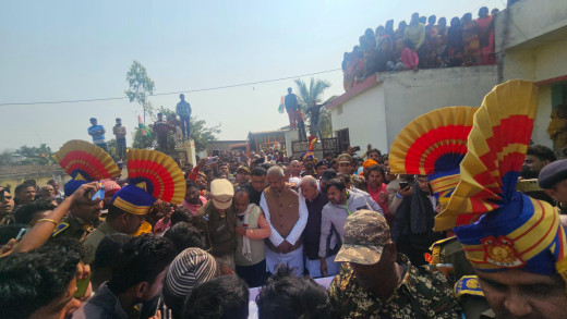 सीआरपीएफ के शहीद जवान रवि रंजन को दी गई अंतिम विदाई